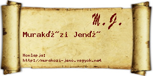 Muraközi Jenő névjegykártya